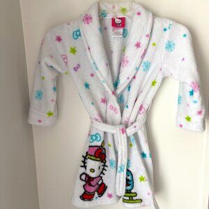Sanrio Hello Kitty & Friends Plush Soft White Bath, Night Robe Sleepwear Size 4T